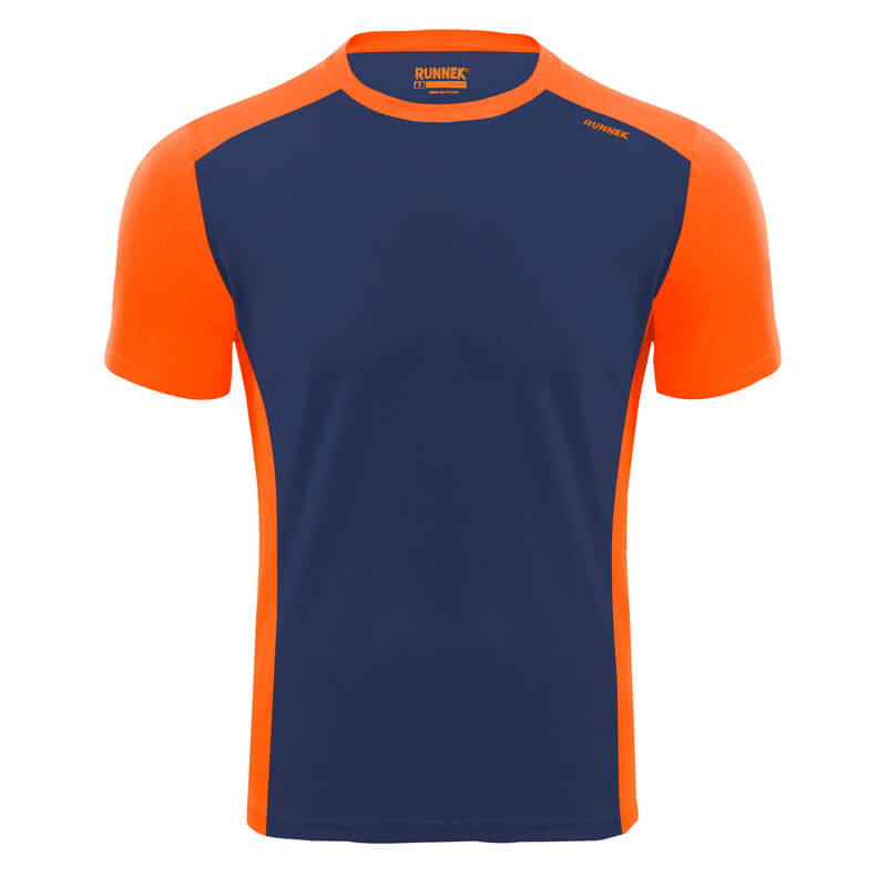 Camiseta Tecnica Runnek Score Naranja Fluor
