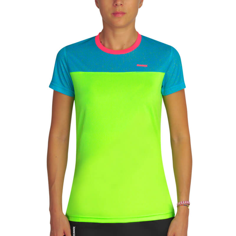 Camiseta técnica running mujer, manga corta, Cube [Runnek]