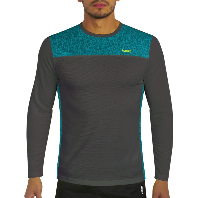 Camiseta running de manga larga hombre, modelo Fast | Runnek