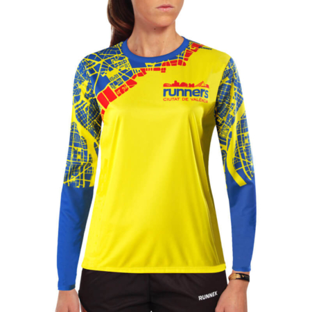 Camiseta Atletismo Manga Larga Mujer