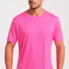 Camiseta Running Manga Corta Hombre Code Fucsia El Ctrico