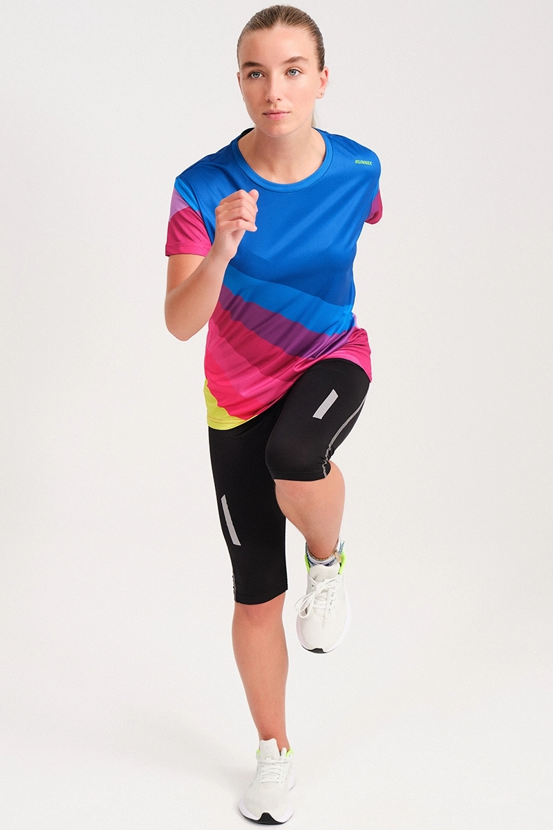 Camiseta Manga Corta Pure Azul Klein Mujer P