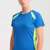 Camiseta Manga Corta Wave Azul El Ctrico Mujer