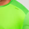 Camiseta Running Manga Corta Hombre Edel Verde Fl Or D