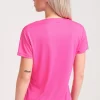 Camiseta Running Manga Corta Mujer Code Fucsia El Ctrico E