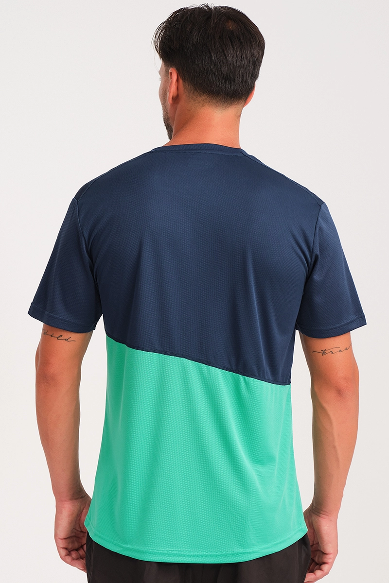 Camiseta Manga Corta Ikon Azul Navy Verde Mint E