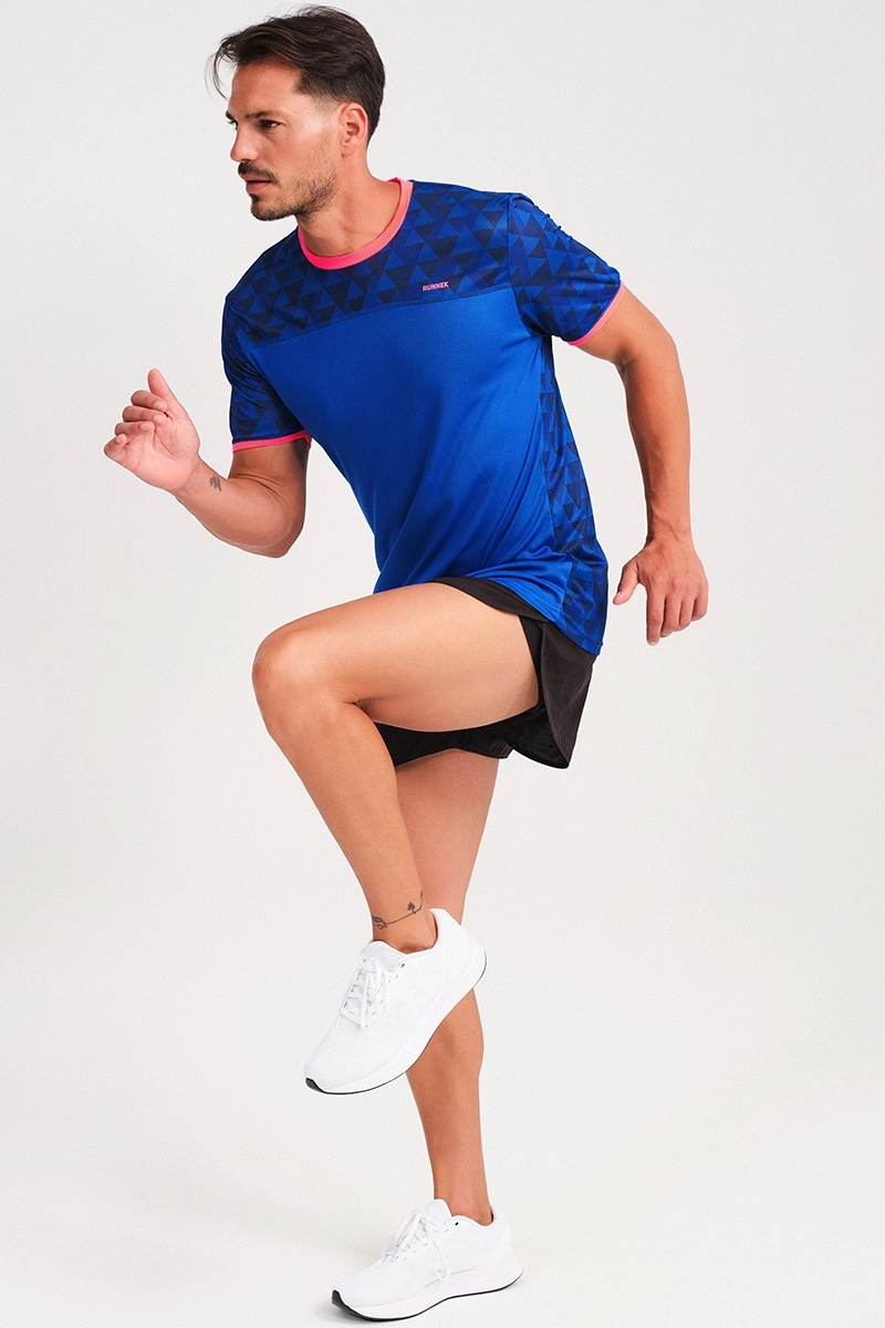 Camiseta Manga Corta Sky Azul Rush Neon Red P