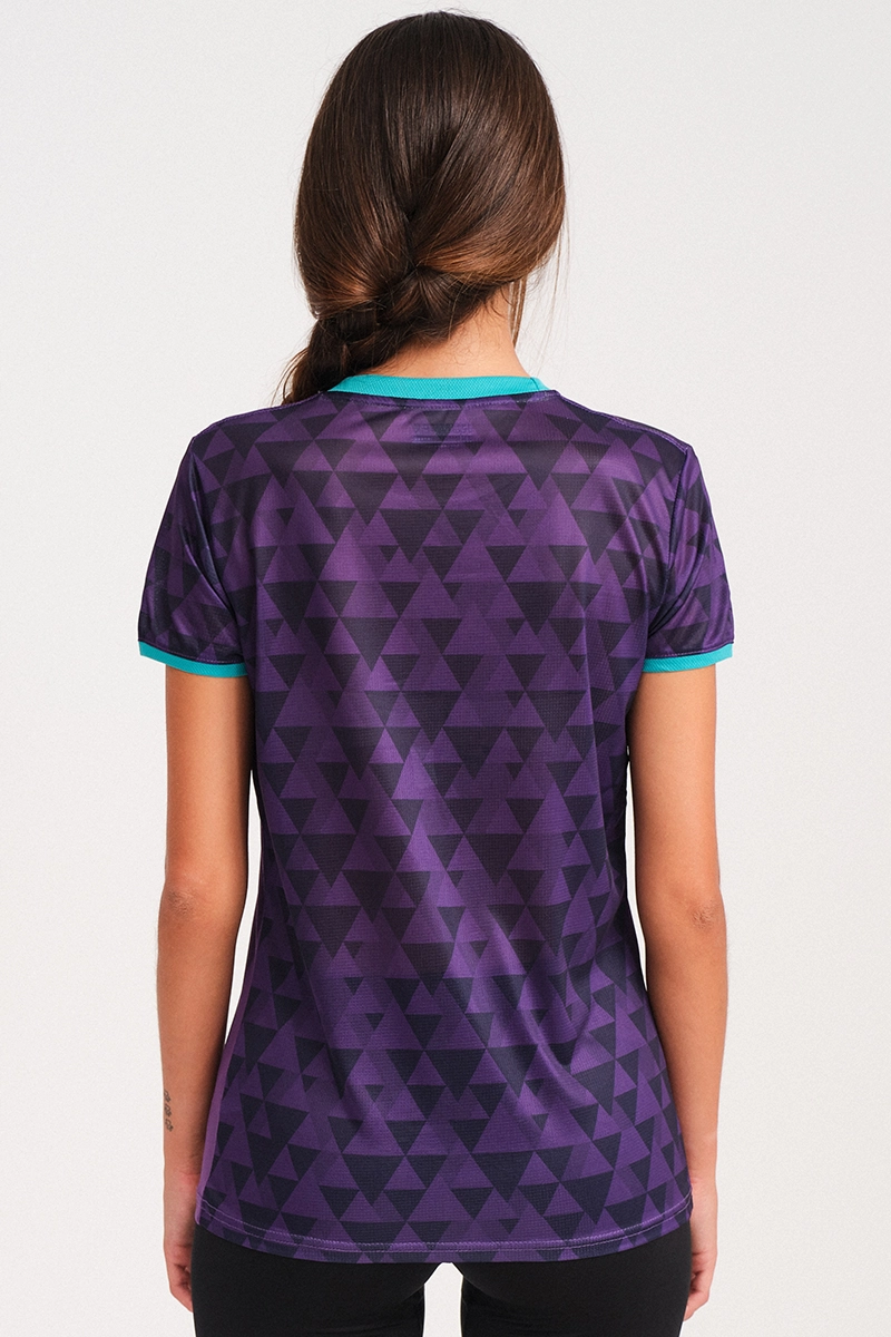 Camiseta Manga Corta Sky Mujer Deep Purple Con Turquesa E