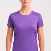 Camiseta Manga Corta Plain Morada Neon Mujer