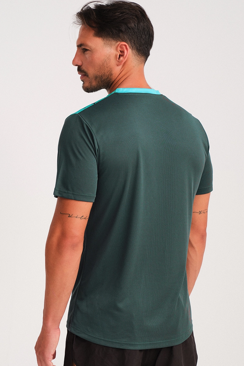 Camiseta Manga Corta Kross Verde Dark Pro Y Turquesa Ne N E