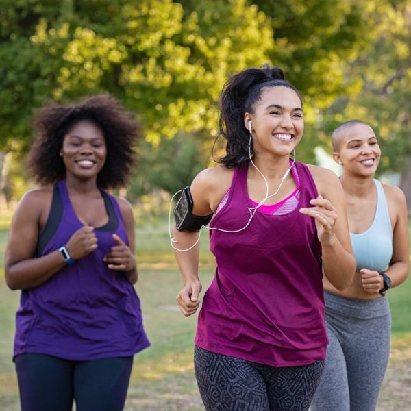 Active Curvy Women Jogging